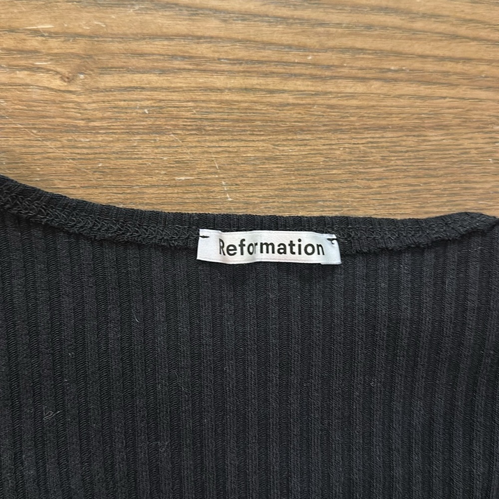 Reformation Maly Knit Dress Black - Size XL - Picture 5 of 5